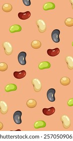 Nuts or seeds pattern background. Cartoon style of nuts or seeds. Perfect for fabric, textile, wallpaper, decor, print or packaging of products. SSTKbackgrounds
