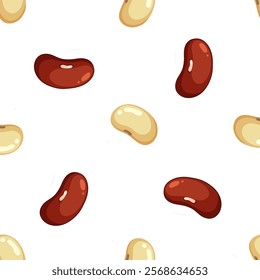 Nuts or seeds seamless pattern background. Cartoon style of nuts or seeds. Perfect for fabric, textile, wallpaper, decor, print or packaging of products. SSTKbackgrounds