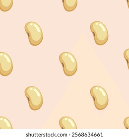 Nuts or seeds seamless pattern background. Cartoon style of nuts or seeds. Perfect for fabric, textile, wallpaper, decor, print or packaging of products. SSTKbackgrounds