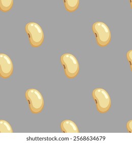 Nuts or seeds seamless pattern background. Cartoon style of nuts or seeds. Perfect for fabric, textile, wallpaper, decor, print or packaging of products. SSTKbackgrounds