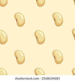 Nuts or seeds seamless pattern background. Cartoon style of nuts or seeds. Perfect for fabric, textile, wallpaper, decor, print or packaging of products. SSTKbackgrounds