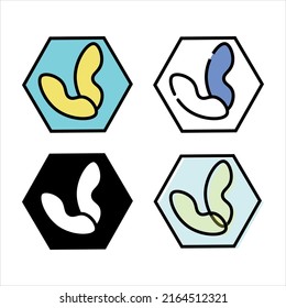 nuts set vector type icon