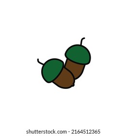 nuts set vector type icon