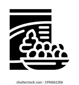 nuts wasabi glyph icon vector. nuts wasabi sign. isolated contour symbol black illustration