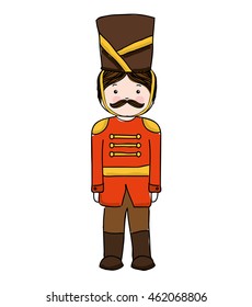 nutscraker soldier character icon vector illustration design
