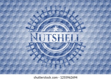 Nutshell blue hexagon badge.