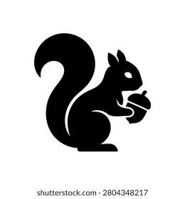Nutty Squirrel Tail Icon Icon Isolated On White Background
