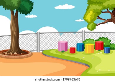 Nuture Park Scene With The Sky Illustration