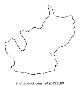Nuwara Eliya District map, administrative division of Sri Lanka. Vector illustration.