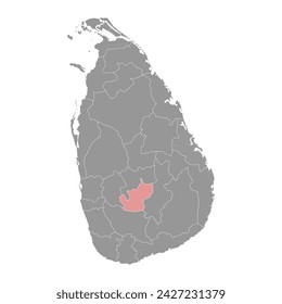Nuwara Eliya District map, administrative division of Sri Lanka. Vector illustration.