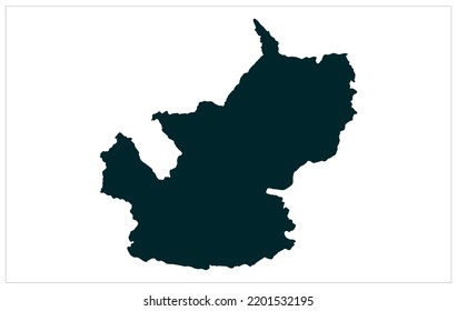 Ilustración del mapa del vector Nuwara Eliya en fondo blanco , Srilanka ilustración del mapa del vector