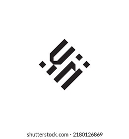 Logotipo de concepto geométrico abstracto NV en diseño profesional de alta calidad que será mejor para el estilo de la calle