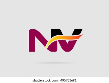 NV company linked letter logo
