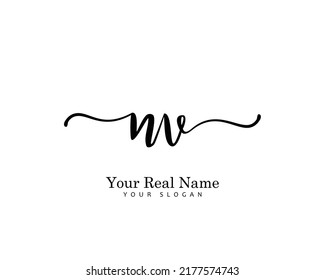 NV Initial beauty monogram logo vector