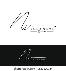 NV Initial letter handwriting and signature logo.