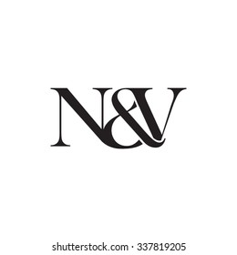 N&V Initial logo. Ampersand monogram logo