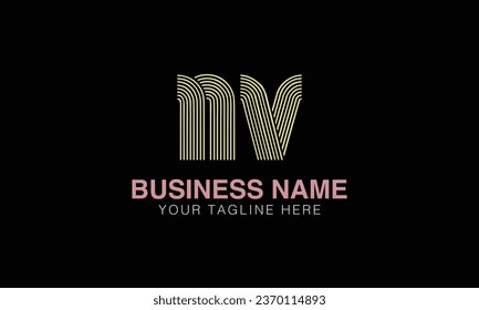 NV initial logo | initial based abstract modern minimal creative logo, vector template image. luxury logotype , real estate homie . typography . initials 