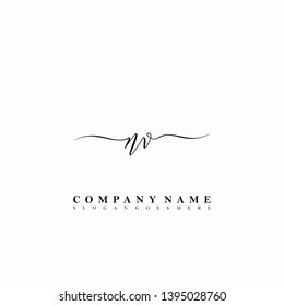 NV Initial luxury handwriting logo vector