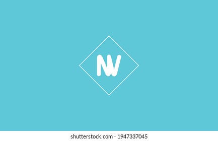NV Letter Logo Design With Simple style