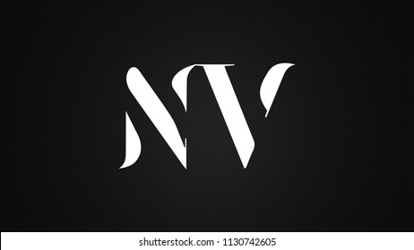 NV Letter  logo Design Template Vector