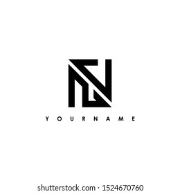 NV letter logo vector icon template