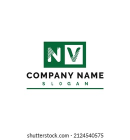 NV Logo Design. NV Letter Logo Vector Illustration - Vector