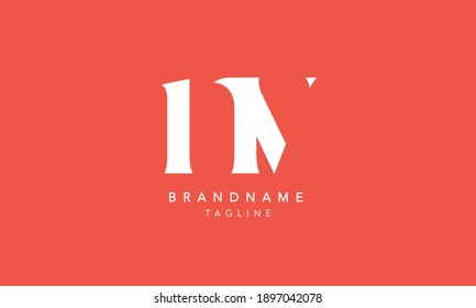 Vektorgrafik der Vektorgrafik der NV Lowercase Letter Initial Icon Logo-Design