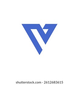 NV Monogram Triangle Logo Design