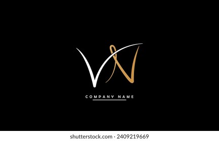 NV, VN Abstract Letters Logo Monogram