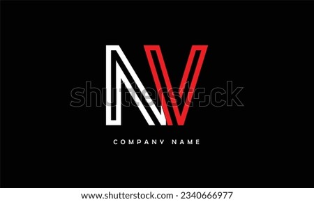 NV, VN Abstract Letters Logo Monogram Imagine de stoc © 