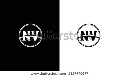 NV VN letter logo design vector template Imagine de stoc © 