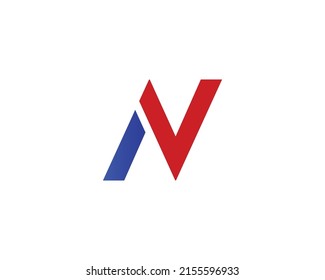 NV VN logo design vector template