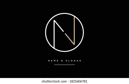 NV ,VN ,N ,V  abstract Letters Logo Monogram