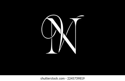 NV, VN , N, V ​​abstract letters logo monogram