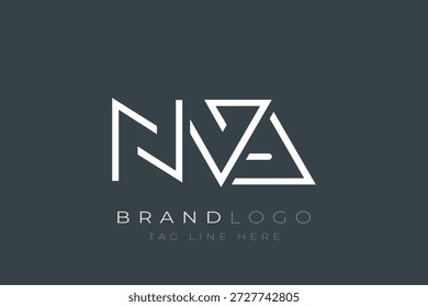 NVA abstract letter logo design. Modern Business Logo Design With Abstract Typography and Contemporary Style