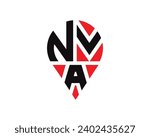 NVA letter location shape logo design
