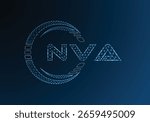 NVA low poly letter logo vector design. NVA lower poly logo design. Low poly logo.