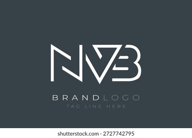 NVB abstract letter logo design. Modern Business Logo Design With Abstract Typography and Contemporary Style