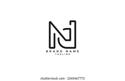 NVD, ND, DN, Abstract initial monogram letter alphabet logo design