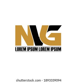 NVG letter monogram logo design vector