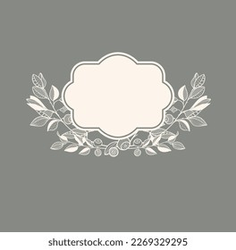 nvitation card. frame in romantic lace style