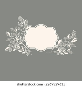 nvitation card. frame in romantic lace style