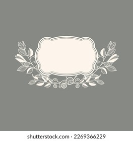 nvitation card. frame in romantic lace style