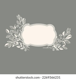 nvitation card. frame in romantic lace style