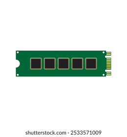 nvme icon. Computer Storage, HDD, SSD, and Micro SD icons. Vector illustration.