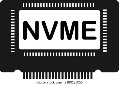 Nvme Ssd Icon Vector, Fast Ssd Icon