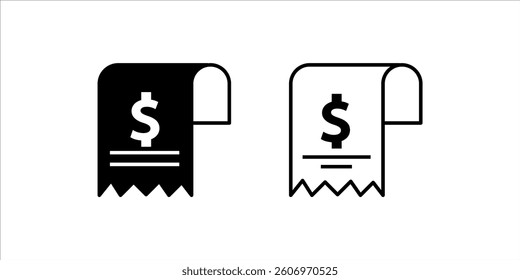 nvoice line icon set. Payment and bill invoice. Order symbol concept. Tax sign design. Paper bank document icon. Vector invoice icon