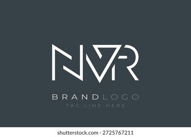 NVR abstract letter logo design. Modern Business Logo Design With Abstract Typography and Contemporary Style