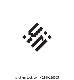 NW abstract geometric concept logo in high quality professional design that will be best for street style