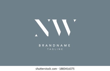 NW Alphabet initial Letter Monogram Icon Logo vector illustration